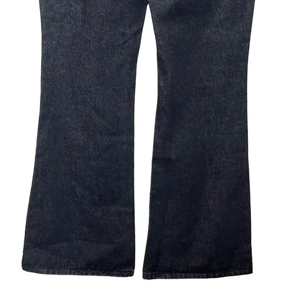 Urban Outfitters NWT Milk It Flare Jeans Women’s 24 Black Belted Vintage - Picture 7 of 14